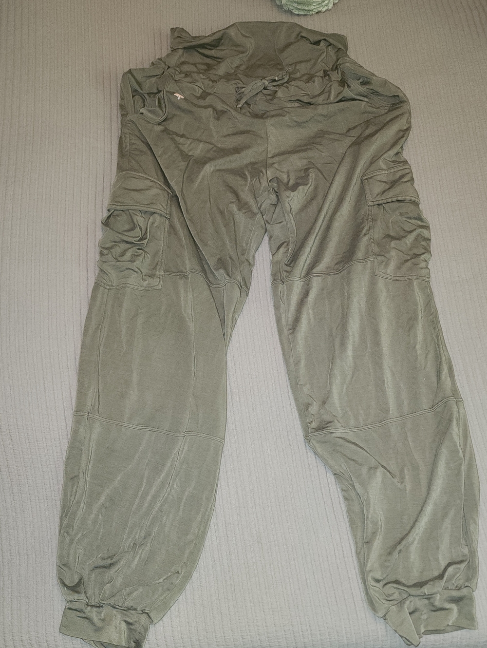 Women's Purusha People Olive Cargo Jogger Pants
